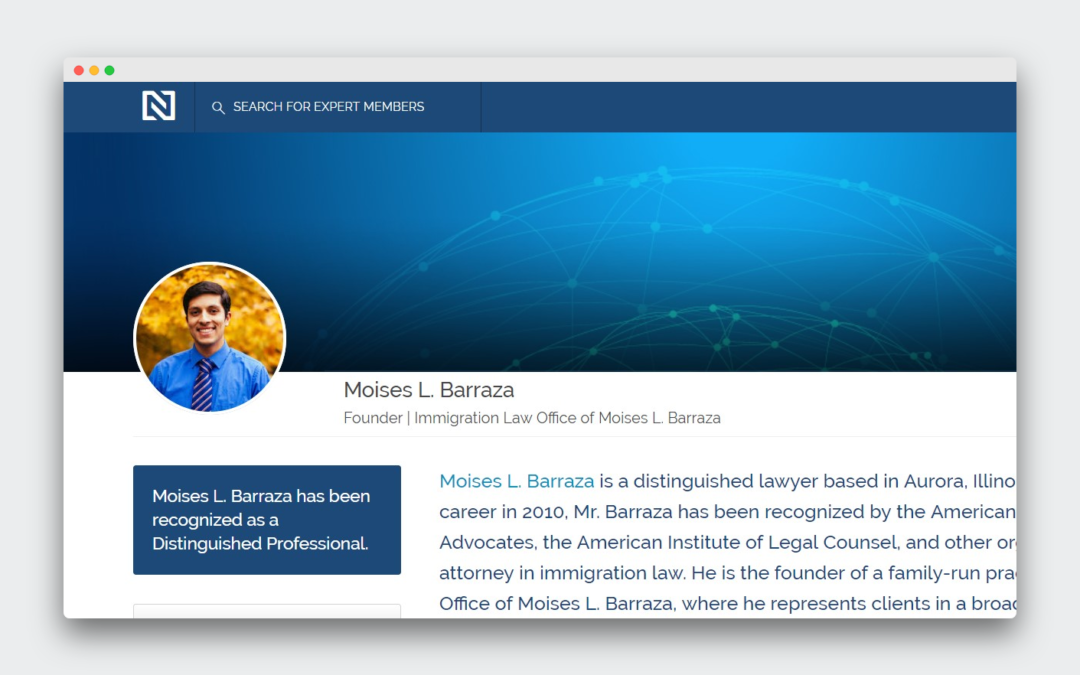 Moises L. Barraza Has Been Recognized as One of the Top in His Industry by the Expert Network